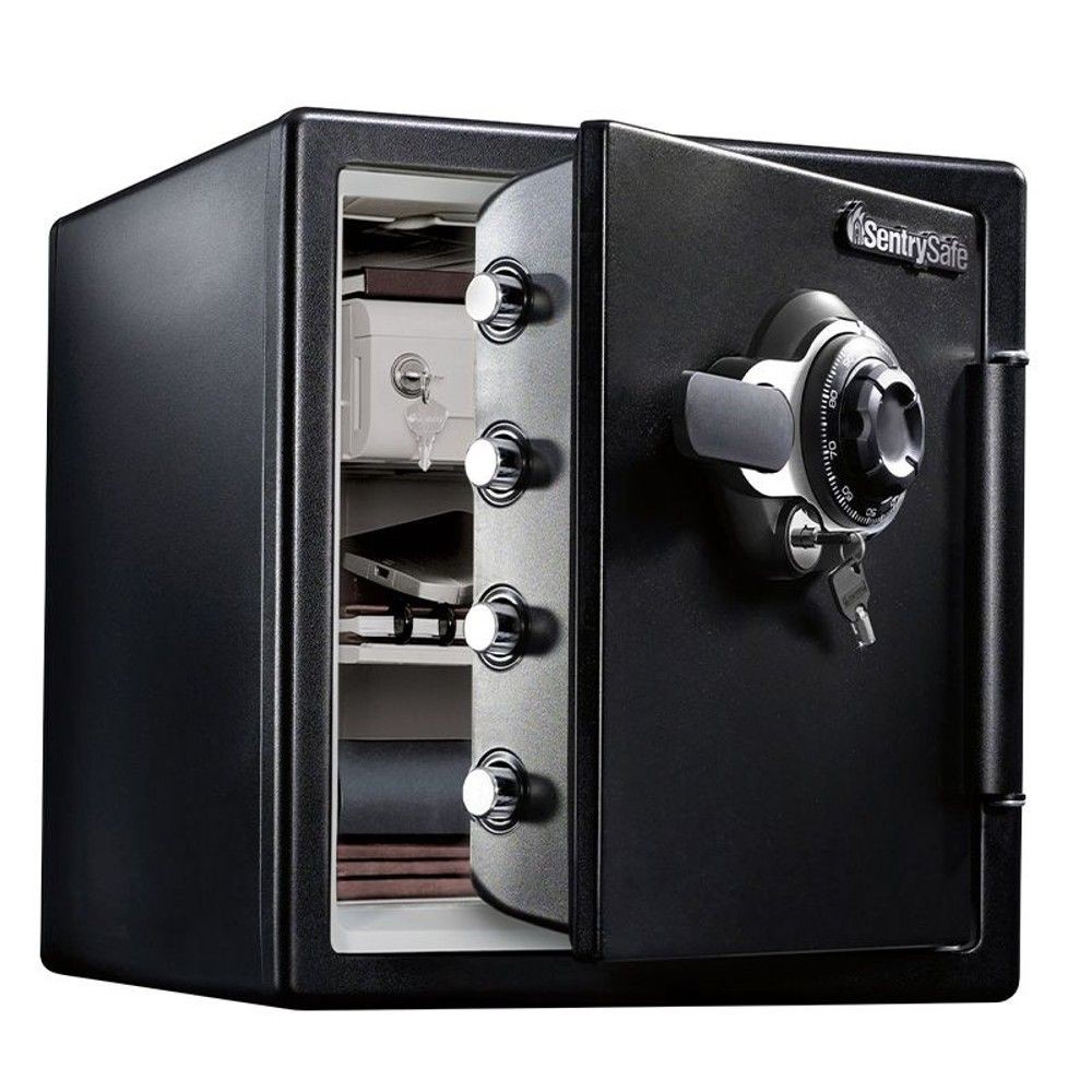 【開梱・設置費込】セントリー耐火・耐水金庫  JFW123DE ダイヤル式 1時間耐火 33.6L【メーカー直送・代引不可】, ブラック, 33.6L