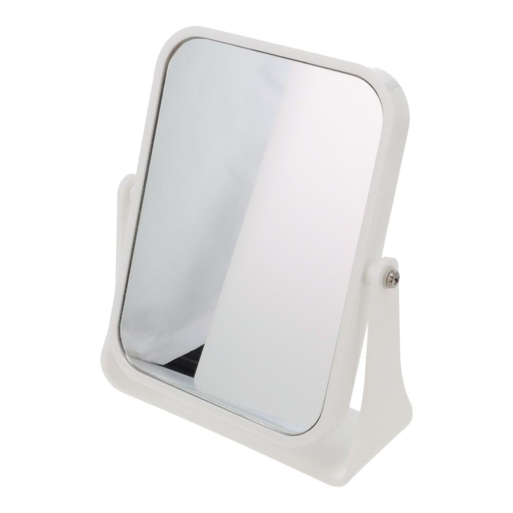 卓上　拡大鏡角ホワイト　５倍／１倍, ホワイト, 角型