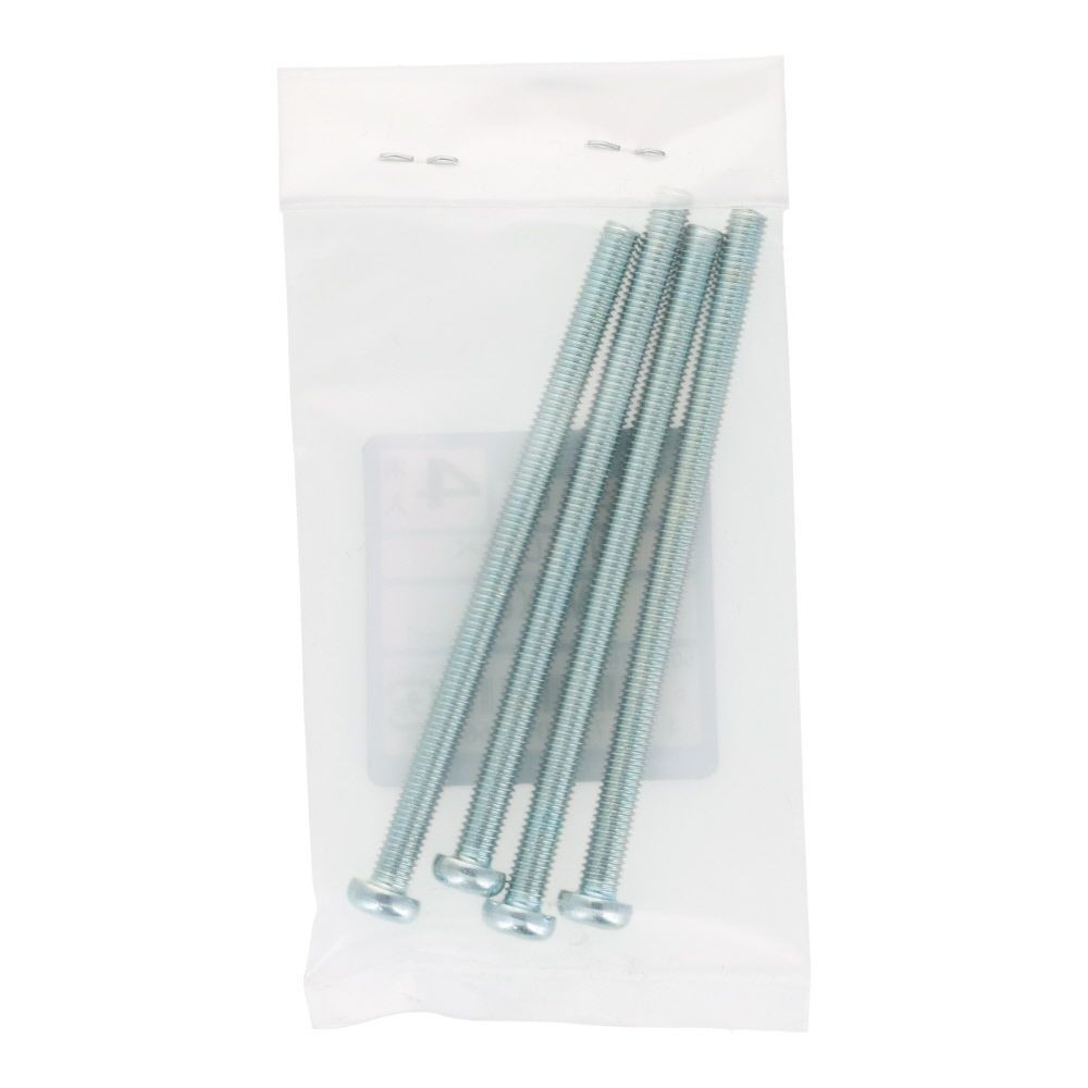 小ねじ　なべ　ユニクロ　Ｍ５&times;８０ｍｍ　４本入, シルバー, M5&times;80mm