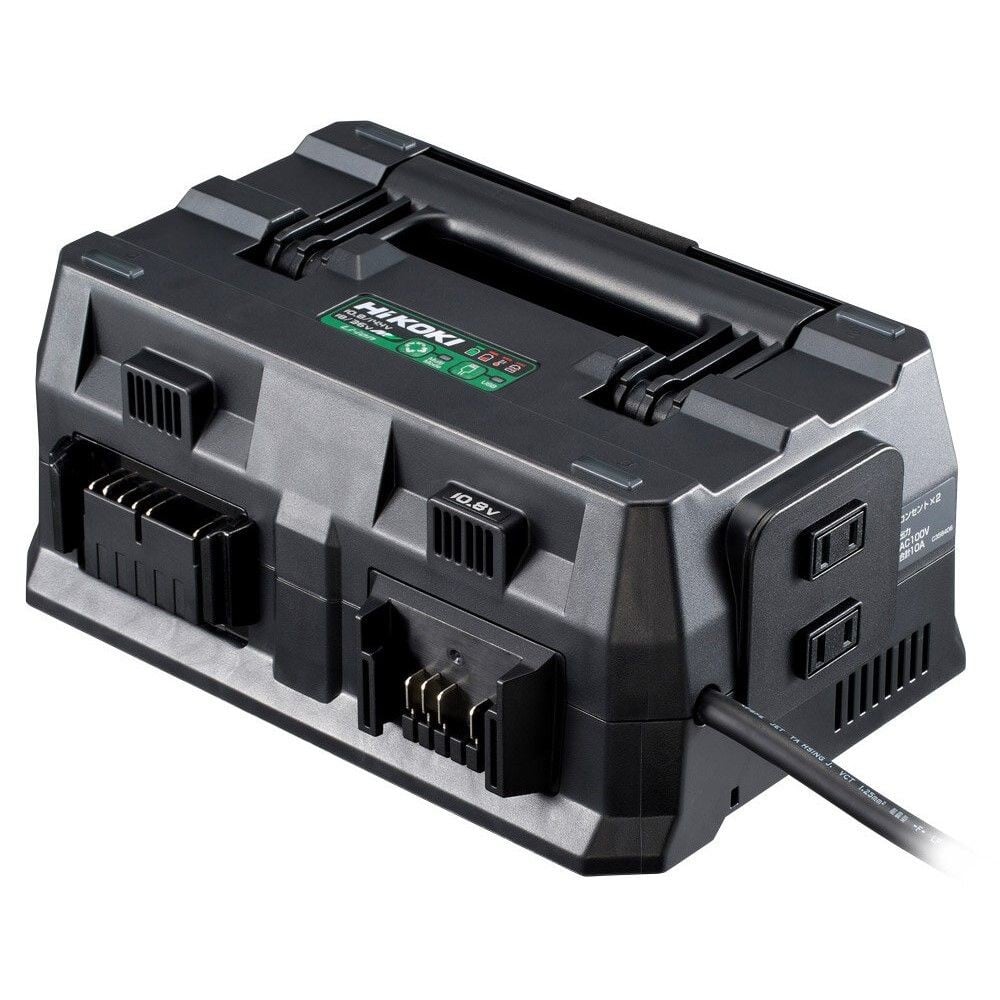 HiKOKI ハイコーキ マルチポート充電器 UC18YTSL (S) ※スライド式10.8V・14.4V・18V・マルチボルト対応, ブラック, 充電器