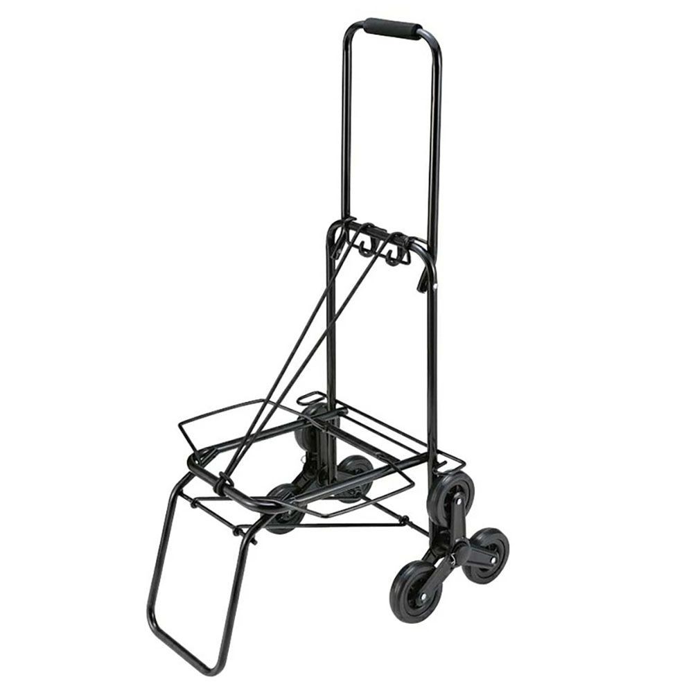 キャプテンスタッグ イージーステップ ３輪キャリー M-7438, ブラック/レッド, 幅380mm×奥行535mm×高さ985mm