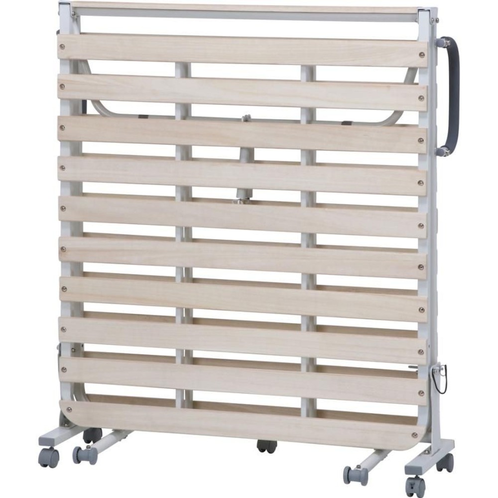 不二貿易  ワンタッチスノコベッド（桐） 【メーカー直送・代引不可】, ホワイト, シングル