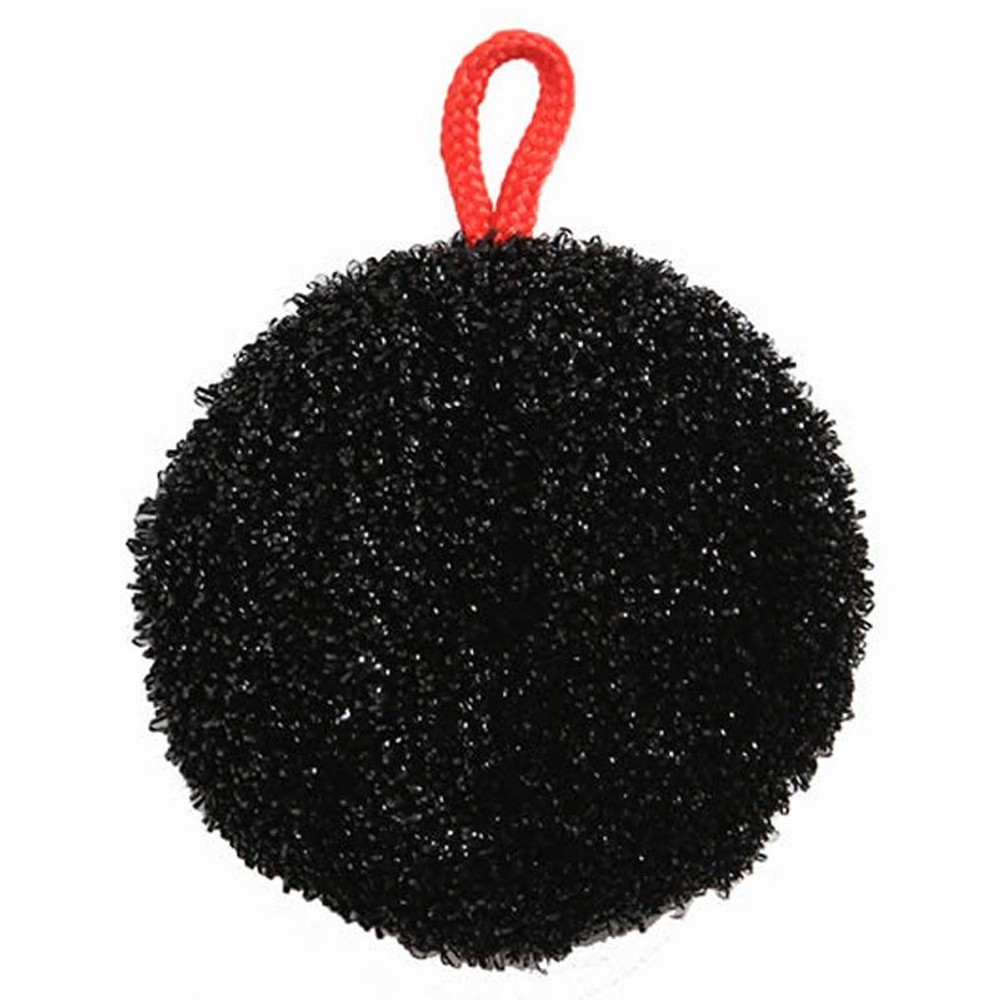 サンベルム　シンク洗いタワシ　ブラック, ブラック, 約幅100×憶15×高100mm