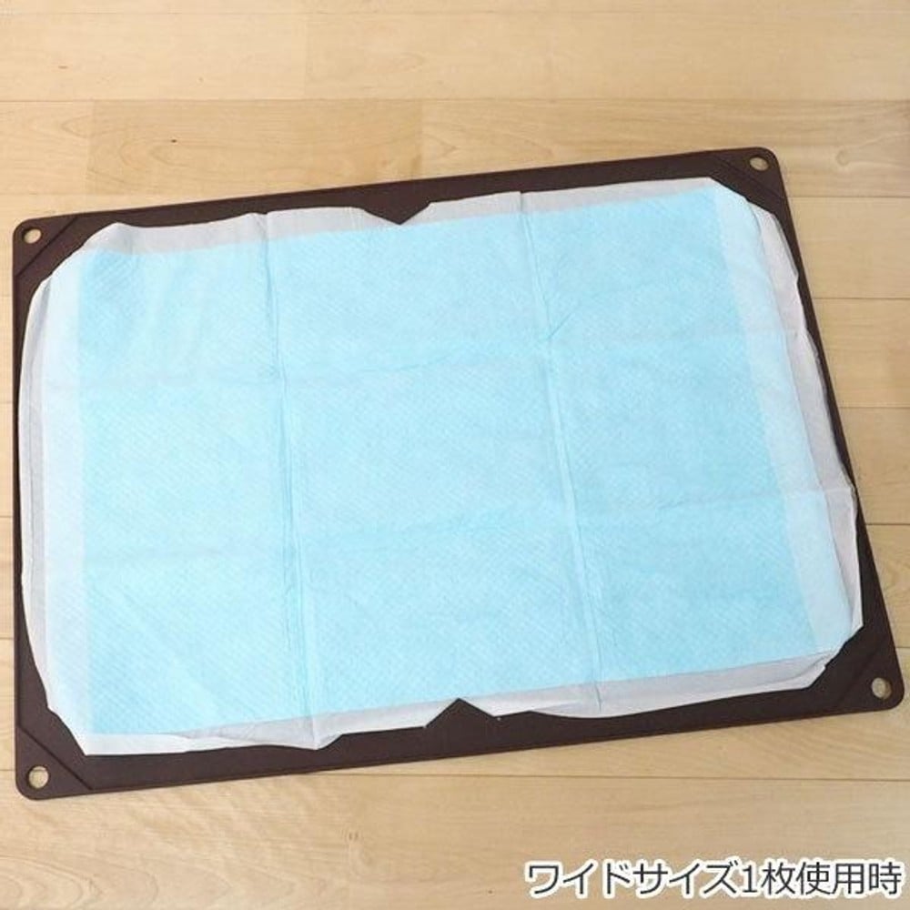 ハリオ シリコン製ペットトレー ワンコトイレマット ワイド, ショコラブラウン, 60&times;45cm
