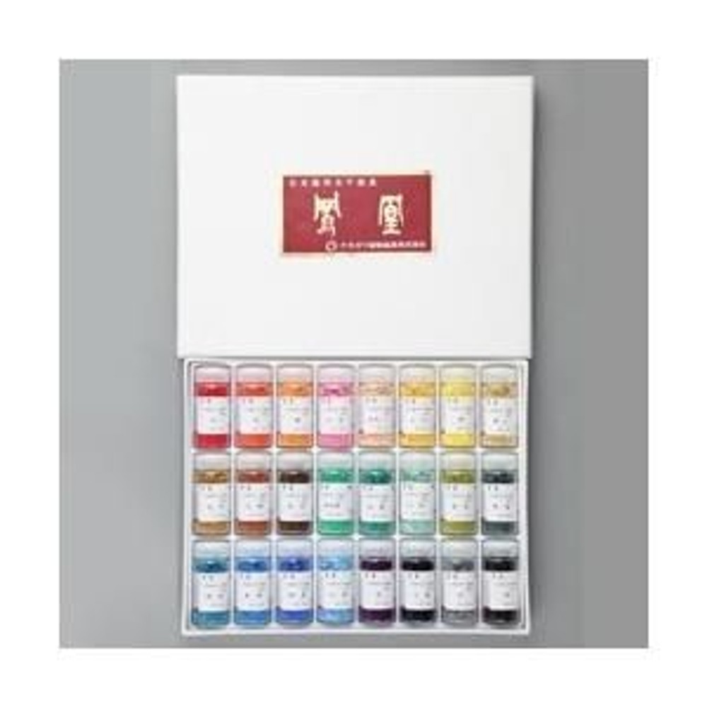 ナカガワ胡粉絵具 鳳凰 【水干絵具】 000710　24色セット, 鳳凰 【水干絵具】24色セット, 24色セット