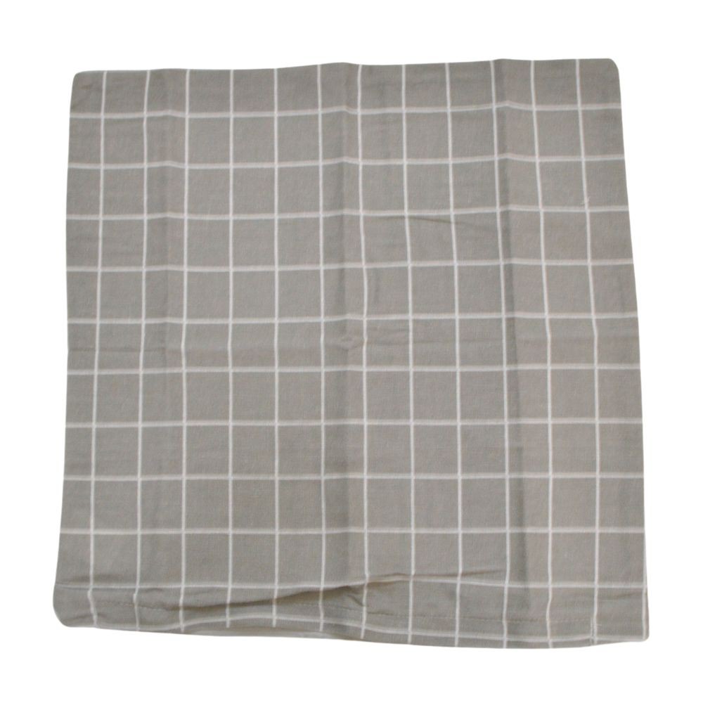 クッションカバー チェック, グレージュ／チェック, 45&times;45cm