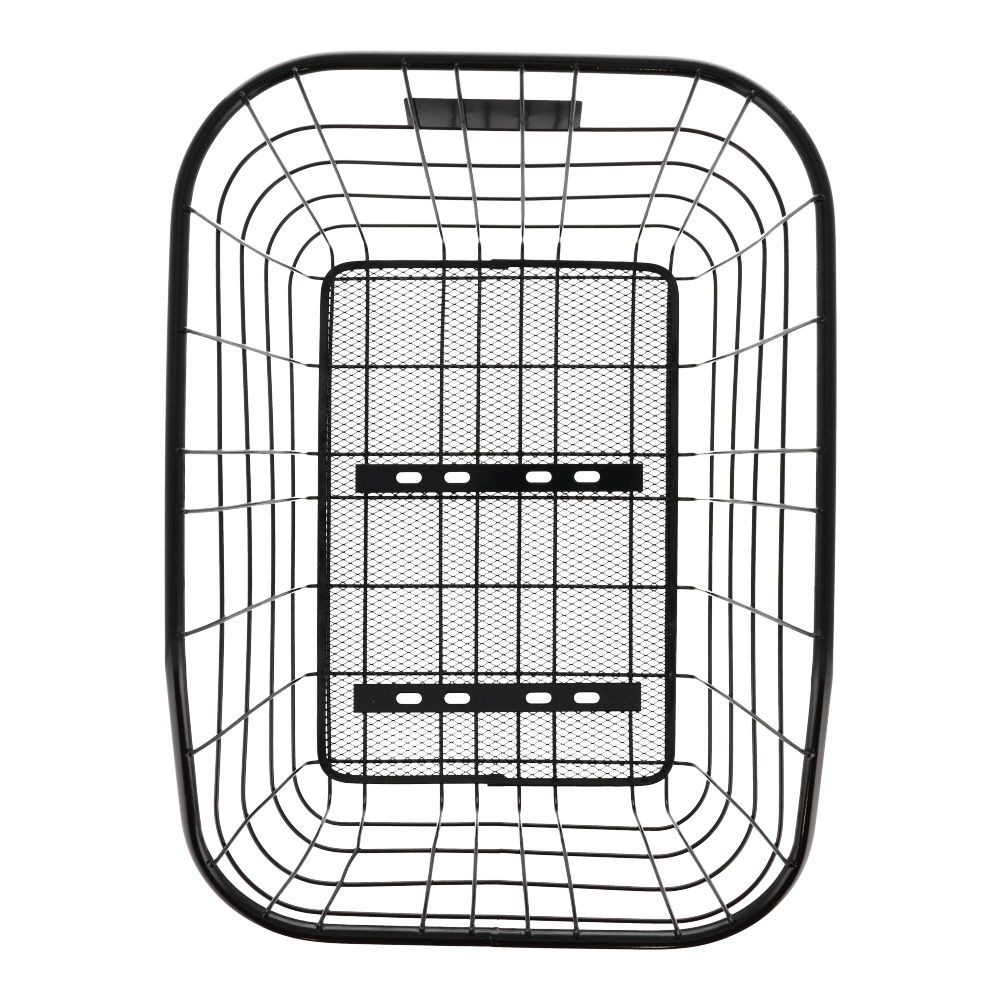 ●頑丈ワイヤーリアバスケットＬ　ブラック, ブラック, L