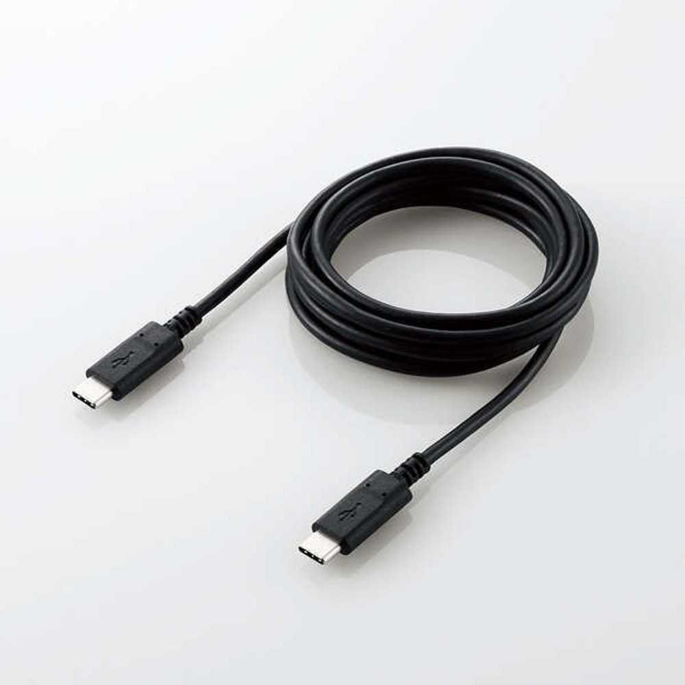 USB2.0ケーブル　2m　U2C-CC20NBK2, ブラック, 2.0m