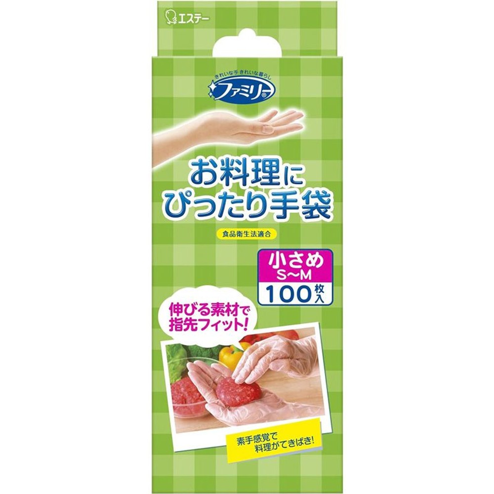 エステー　お料理にぴったり手袋　女性用Ｆサイズ100枚, その他カラー１, その他サイズ１