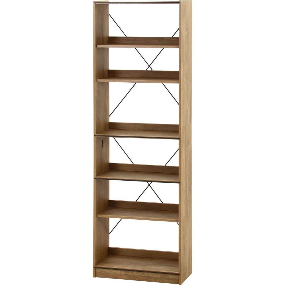 不二貿易 ＥＺＢＯオープンラック６段　ＯＡＫ　ＮＡ【メーカー直送・代引不可】, ナチュラル, 幅600mm&times;奥行306mm&times;高さ1800mm