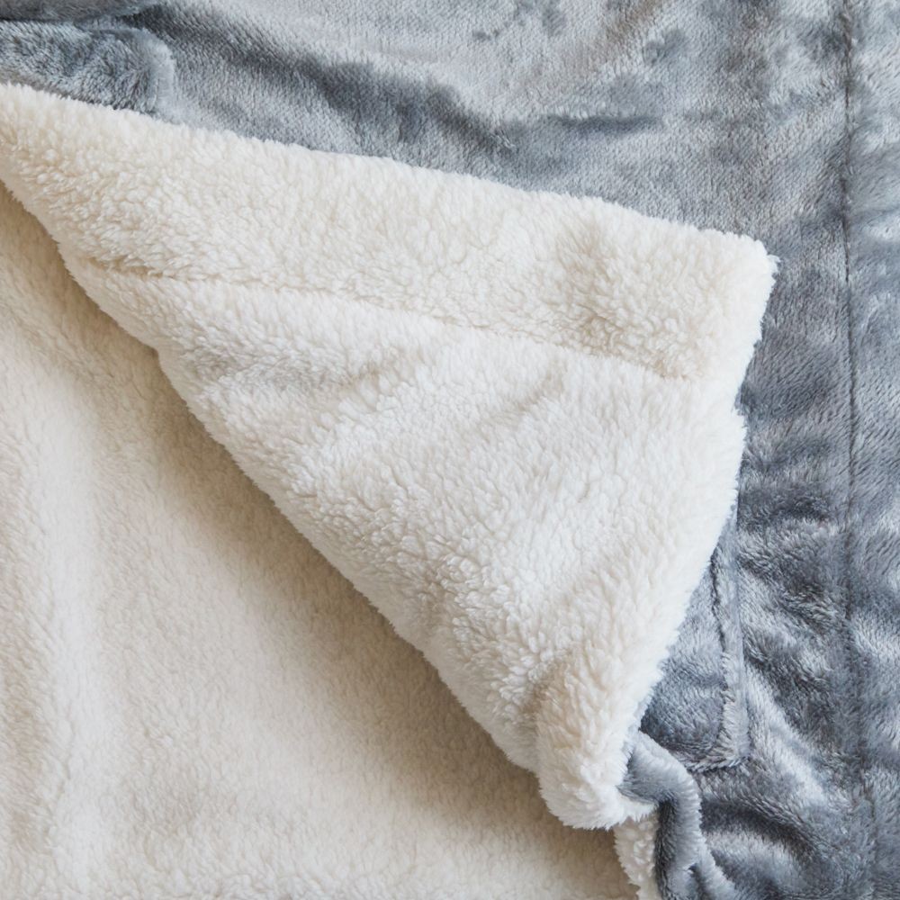 WIZ'A　ウィザ　毛布のようなはんてん　大きめ　グレー, グレー, 大きめ