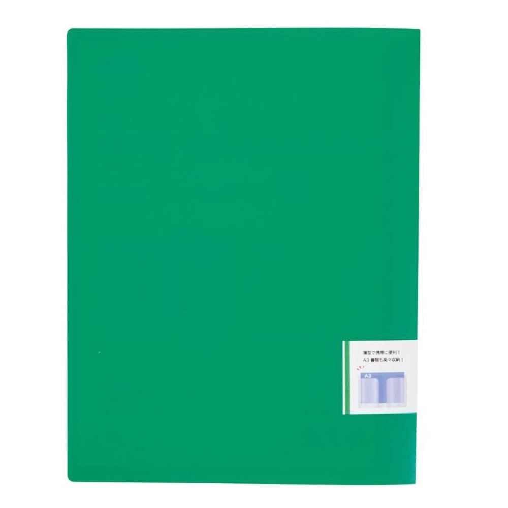 ＷＩＺＡオープンクリアブックカジュアル A4サイズ 2ポケット, ブルー, A4