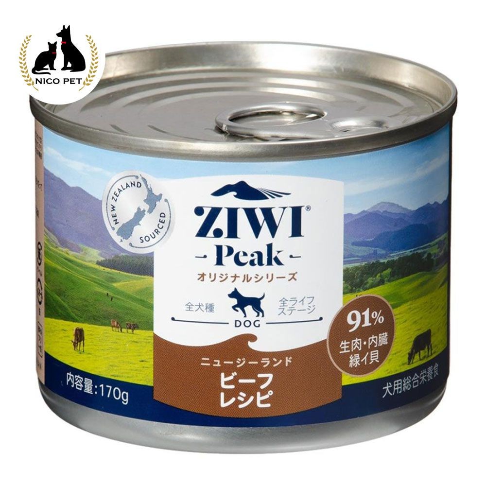 ZiwiPeak ドッグ缶 グラスフェッドビーフ 170g, グラスフェッドビーフ, 170g