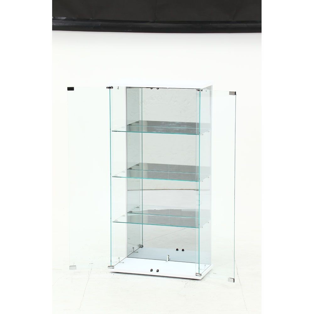 不二貿易 ガラスコレクションケース　ＢＡＡＬ　ワイド　ＷＨ【メーカー直送・代引不可】, ホワイト, 幅600mm&times;奥行300mm&times;高さ1195mm