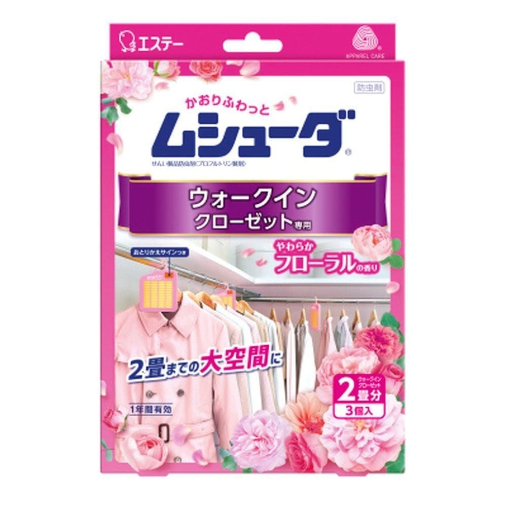 かおりムシューダウォークインクローゼット用 フローラル, フローラル, 3個入