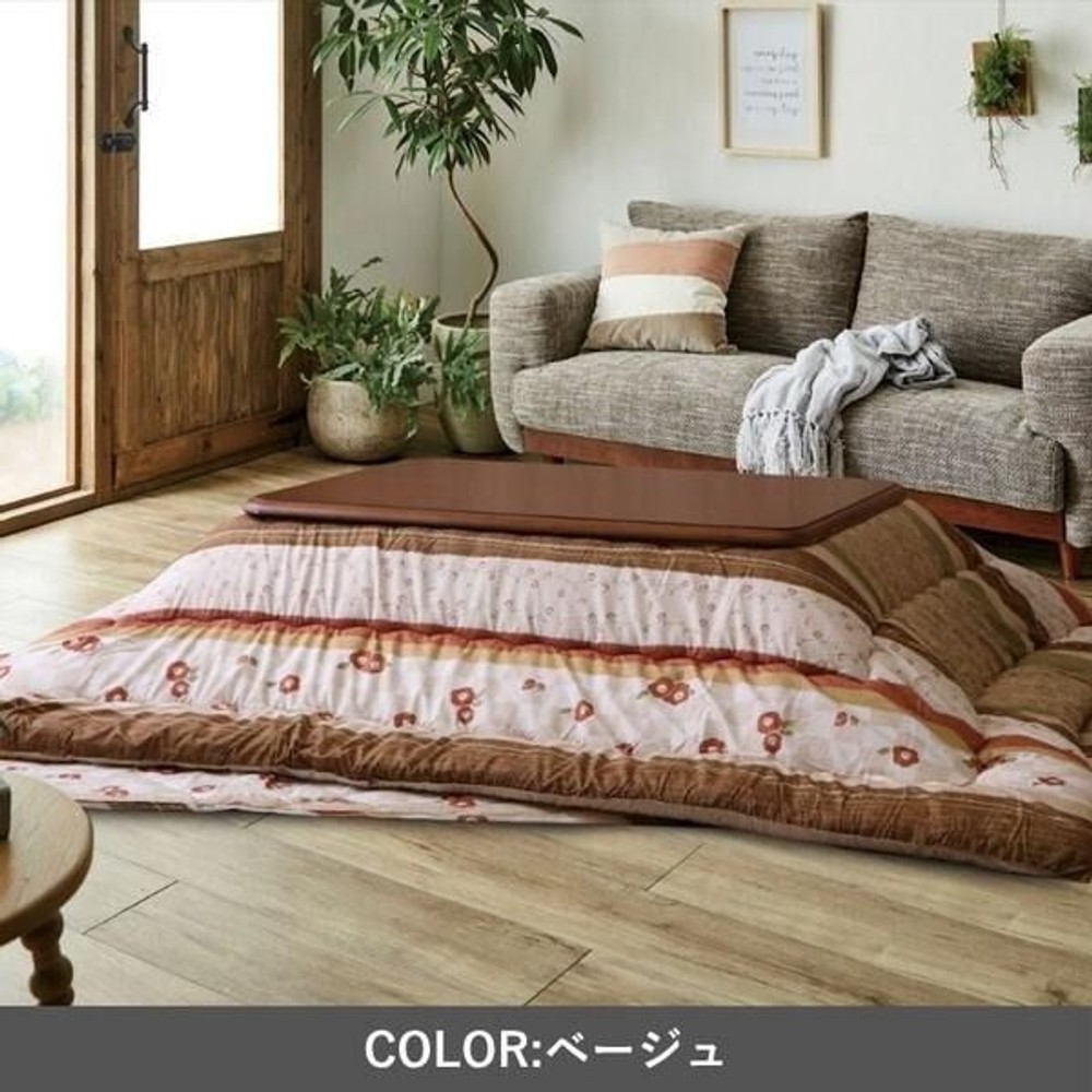 イケヒコ こたつ布団 掛布団 『つばき』  ベージュ 【メーカー直送・代引不可】, ベージュ, 205&times;205cm