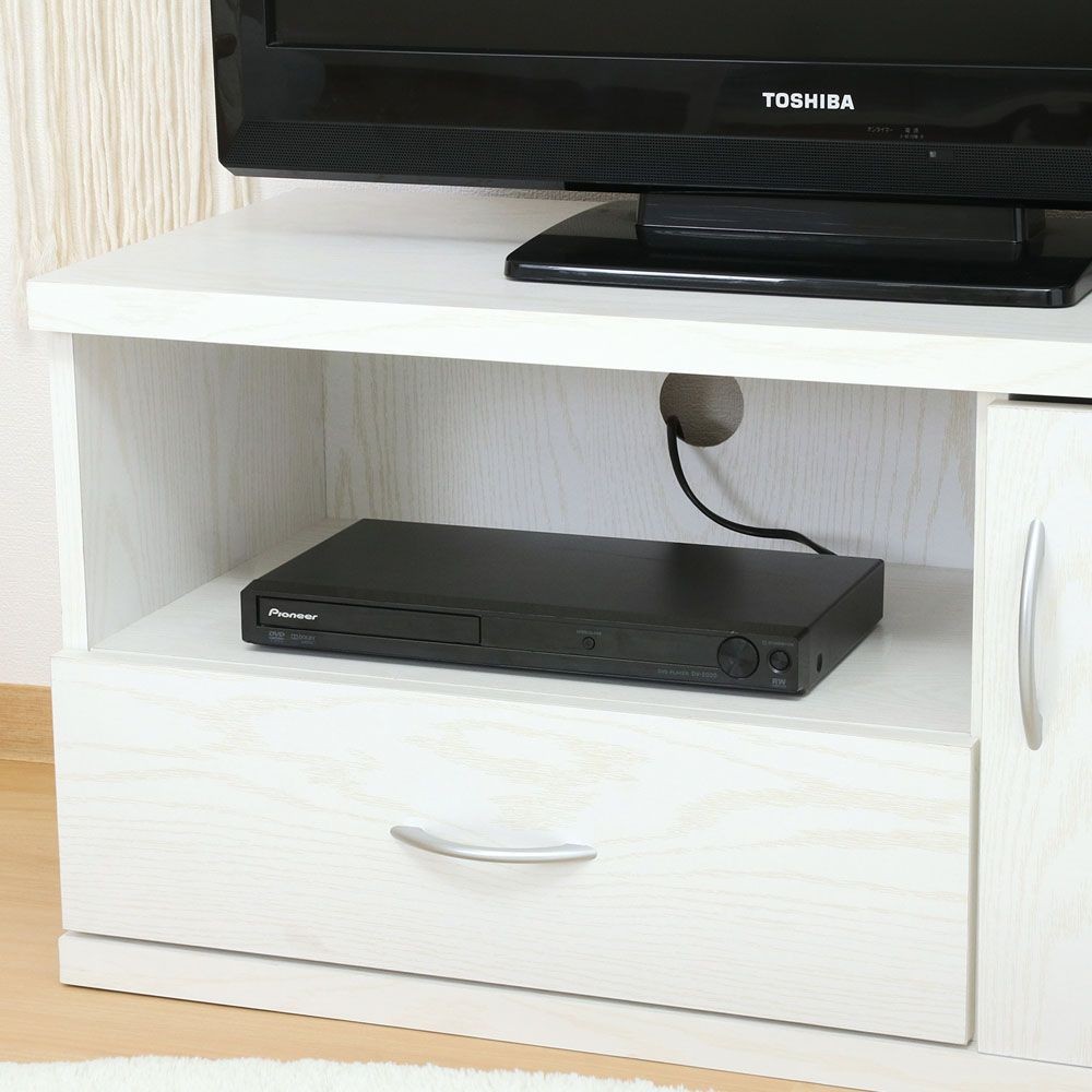 不二貿易 ラルゴ　ローボード　オークＷＨ【メーカー直送・代引不可】, ホワイト, 幅890mm&times;奥行415mm&times;高さ450mm