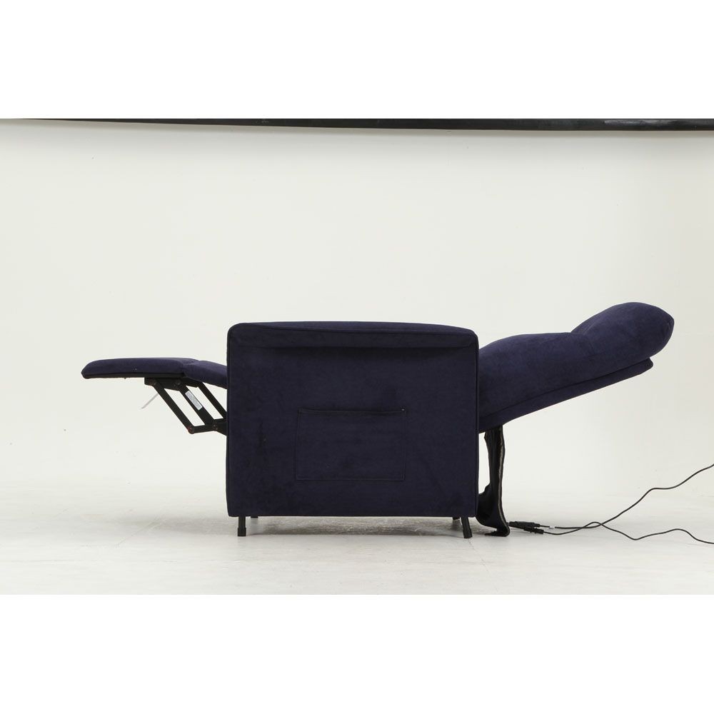 不二貿易 電動リクライナー　ＳＩＭＰＬＥ　１Ｐ　ＦＢ１０２　ＮＶ【メーカー直送・代引不可】, ネイビー, 幅770mm&times;奥行820mm&times;高さ1040mm