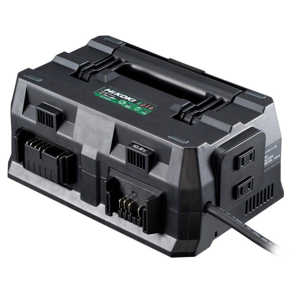 HiKOKI ハイコーキ マルチポート充電器 UC18YTSL (S) ※スライド式10.8V・14.4V・18V・マルチボルト対応, ブラック, 充電器