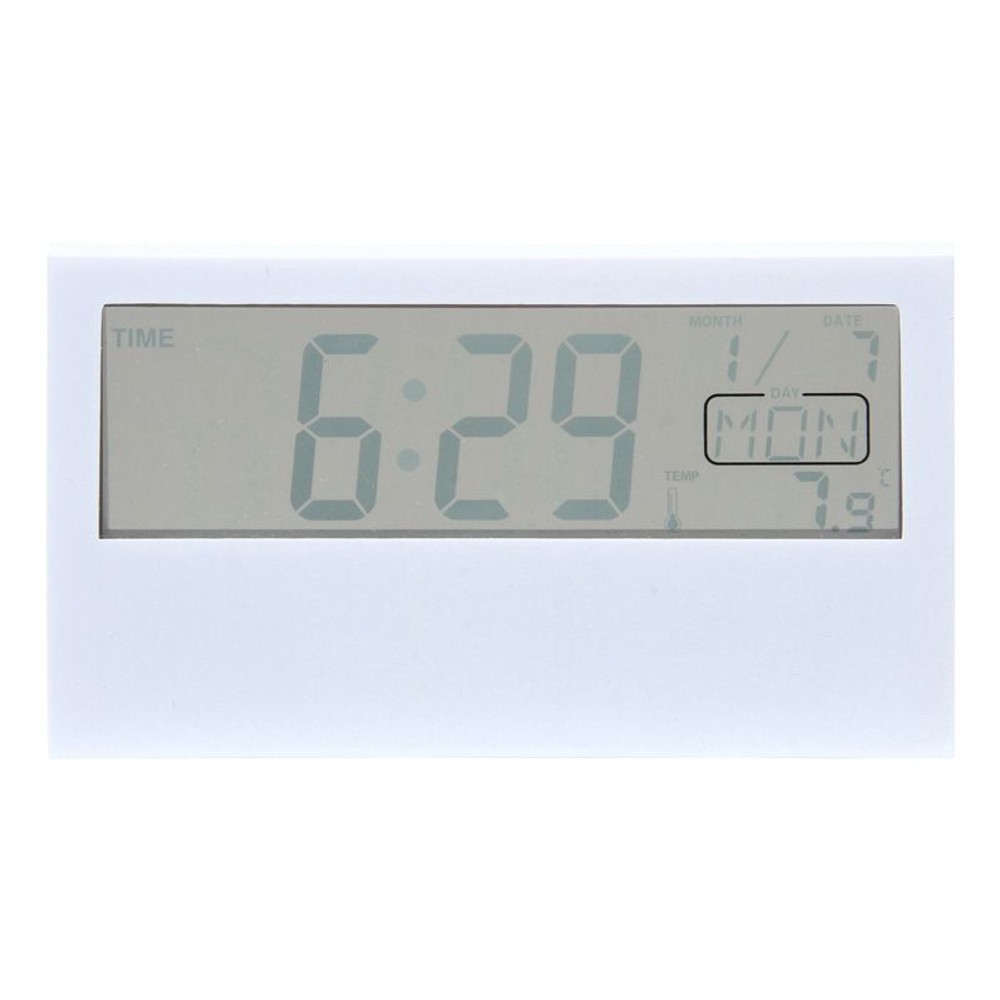 置時計デジタル　クリア, ホワイト, その他サイズ１