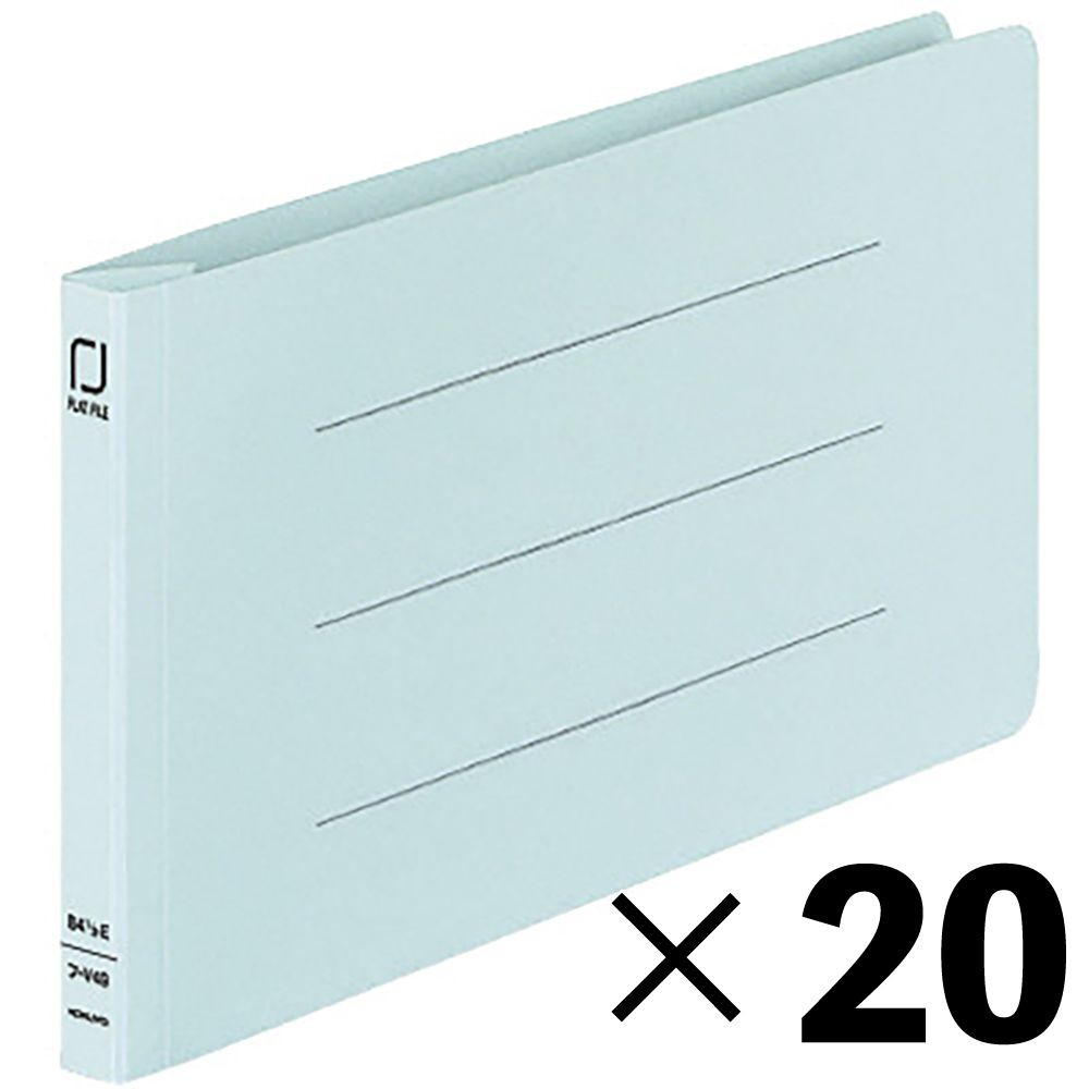【20冊セット】コクヨ　統一伝票用フラットファイル　青　フーＶ４９Ｂ【メーカー直送・代引不可】, 青, B4 1/3-E