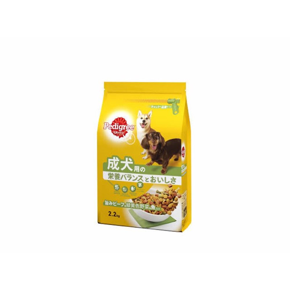 ペディグリードライ 成犬  旨みビーフ＆野菜＆魚 2．2ＫＧ,  旨みビーフ＆野菜＆魚, 2.2kg