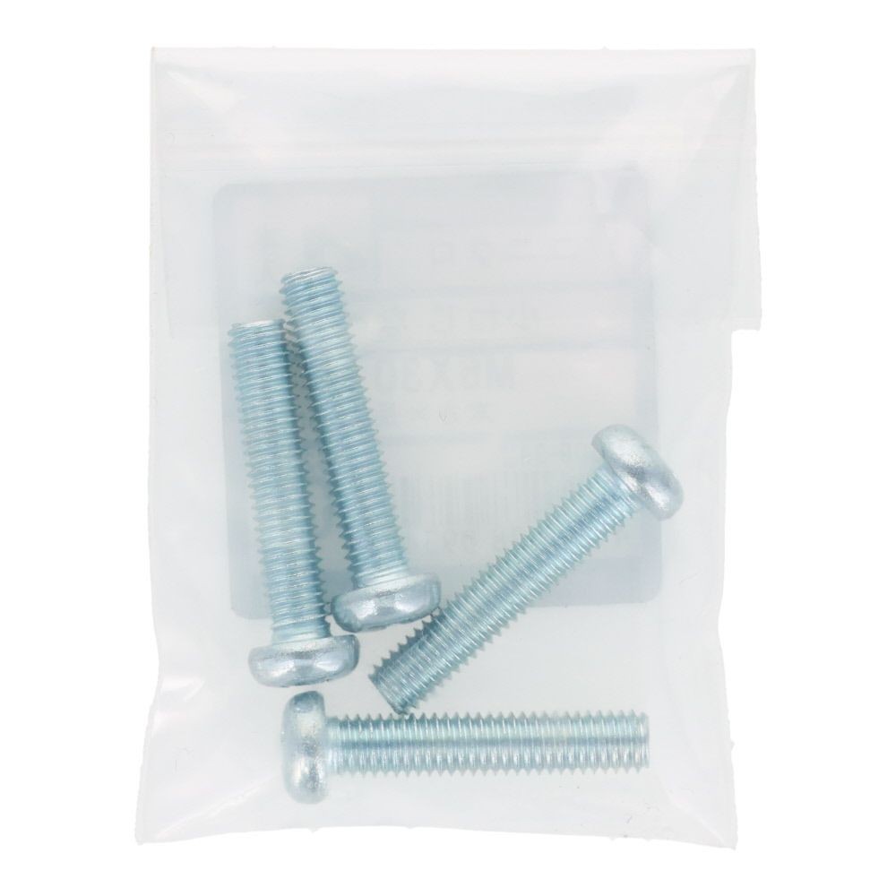 小ねじ　なべ　ユニクロ　Ｍ６&times;３０ｍｍ　４本入, シルバー, M6&times;30mm