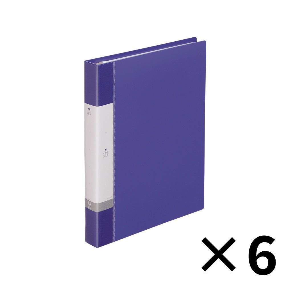 【6個セット】リヒトラブ クリアーブック 交換式 青 A4S 25ポケット G3802-8 【メーカー直送・代引不可】, 青, G3802-8             