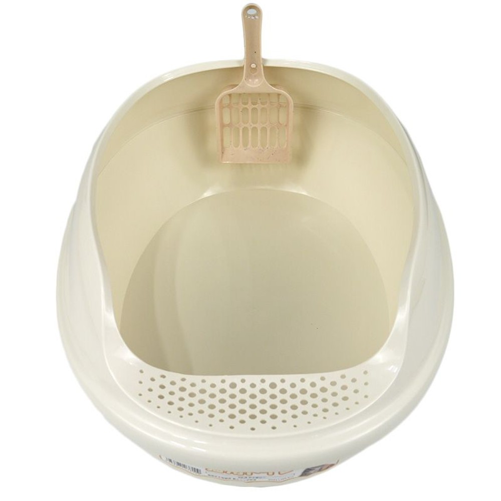 猫用トイレ　　ハーフカバータイプ（アイボリー）, その他カラー１, その他サイズ１