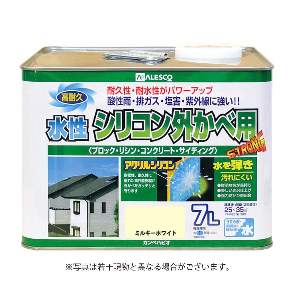 カンペハピオ　水性シリコン外かべ用 ７L, 白, 7.0L