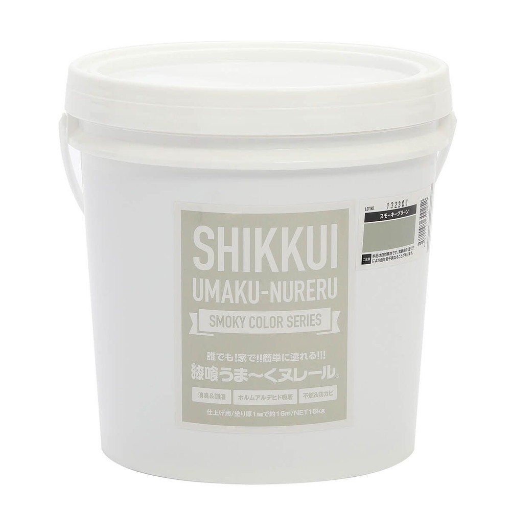 日本プラスター 漆喰うま〜くヌレール 18kg 各色, 白色, 18kg