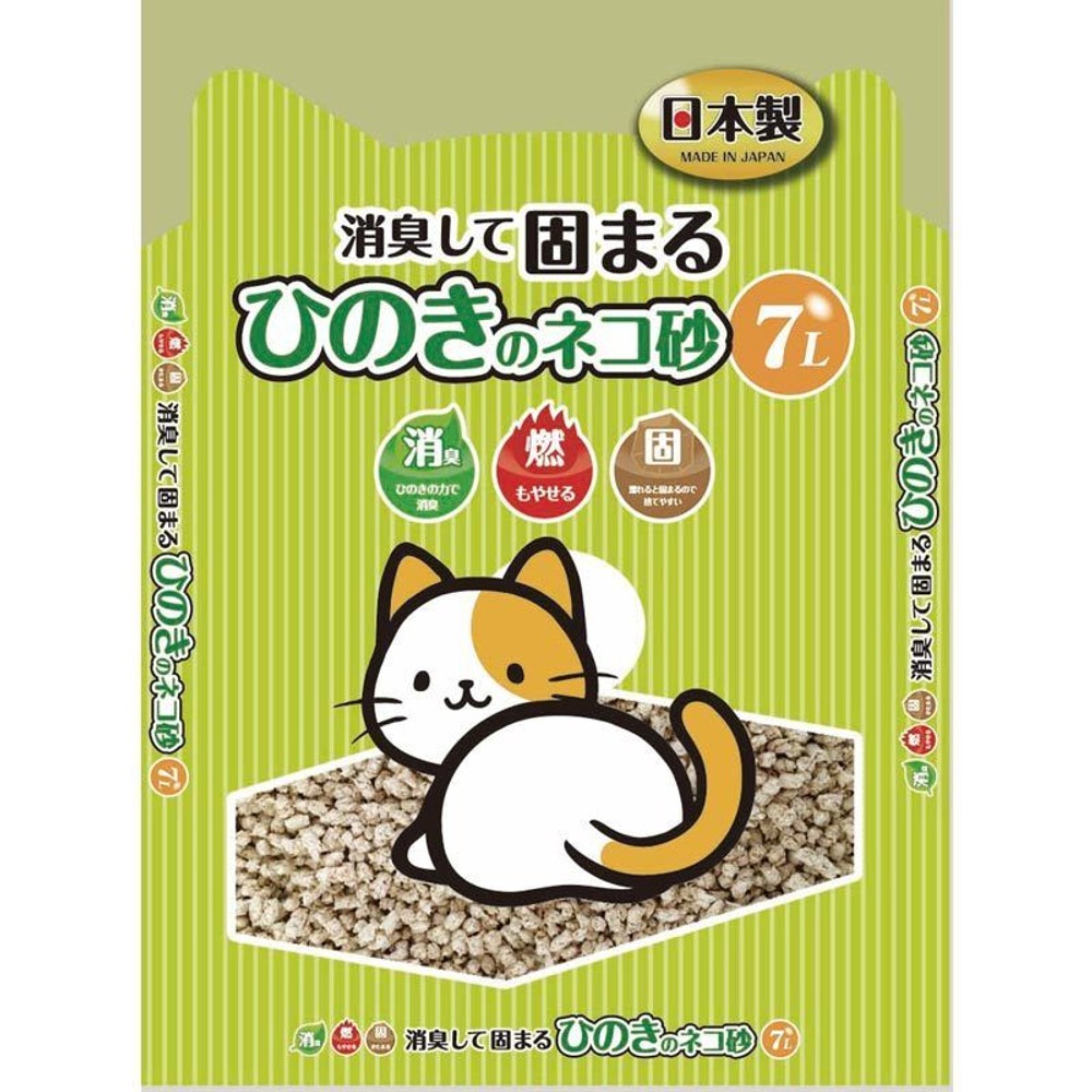 ひのきの猫砂7Ｌ &times;7個セット, 7L, 7個セット