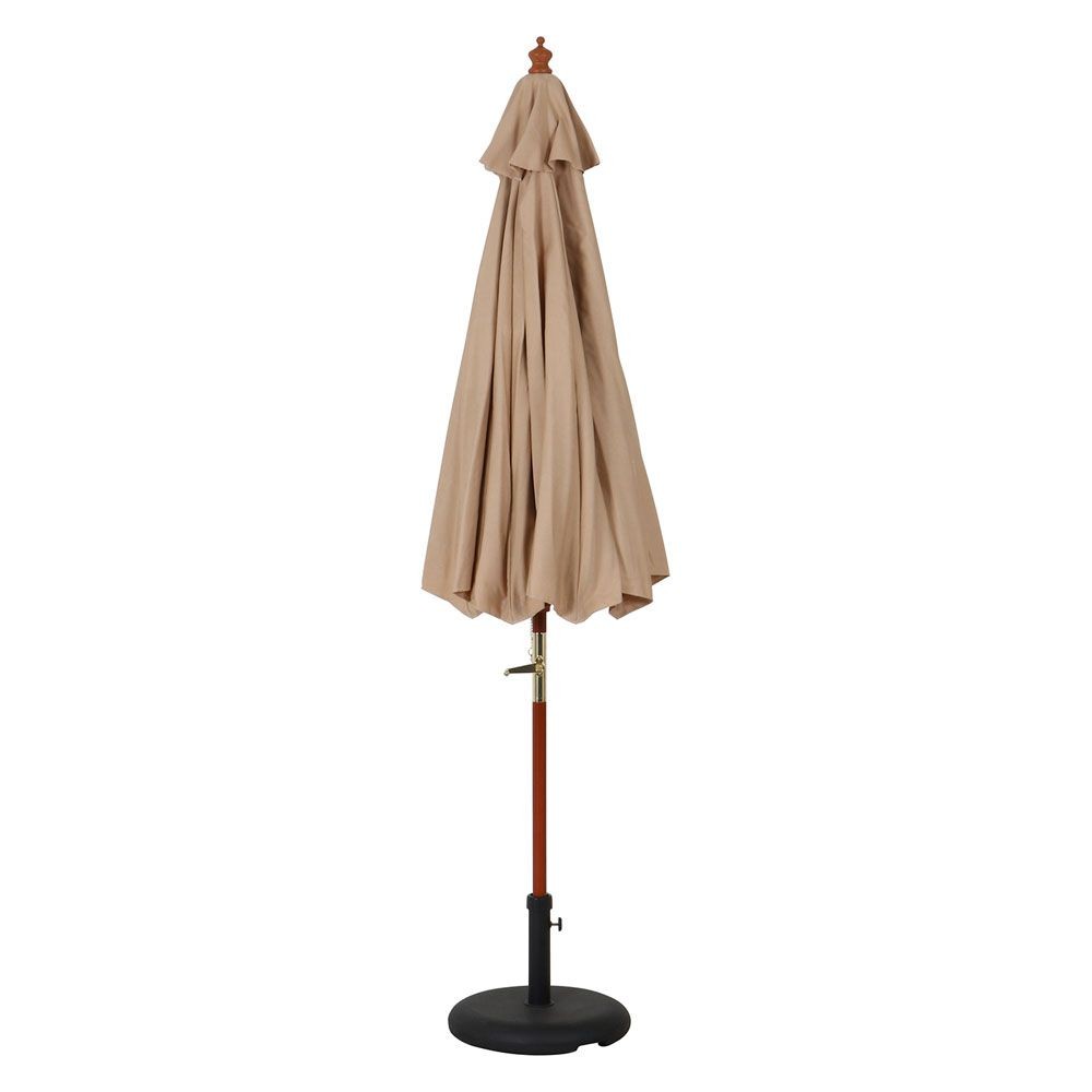 不二貿易  木製パラソル　270ｃｍ, アイボリー, 直径約2.5m