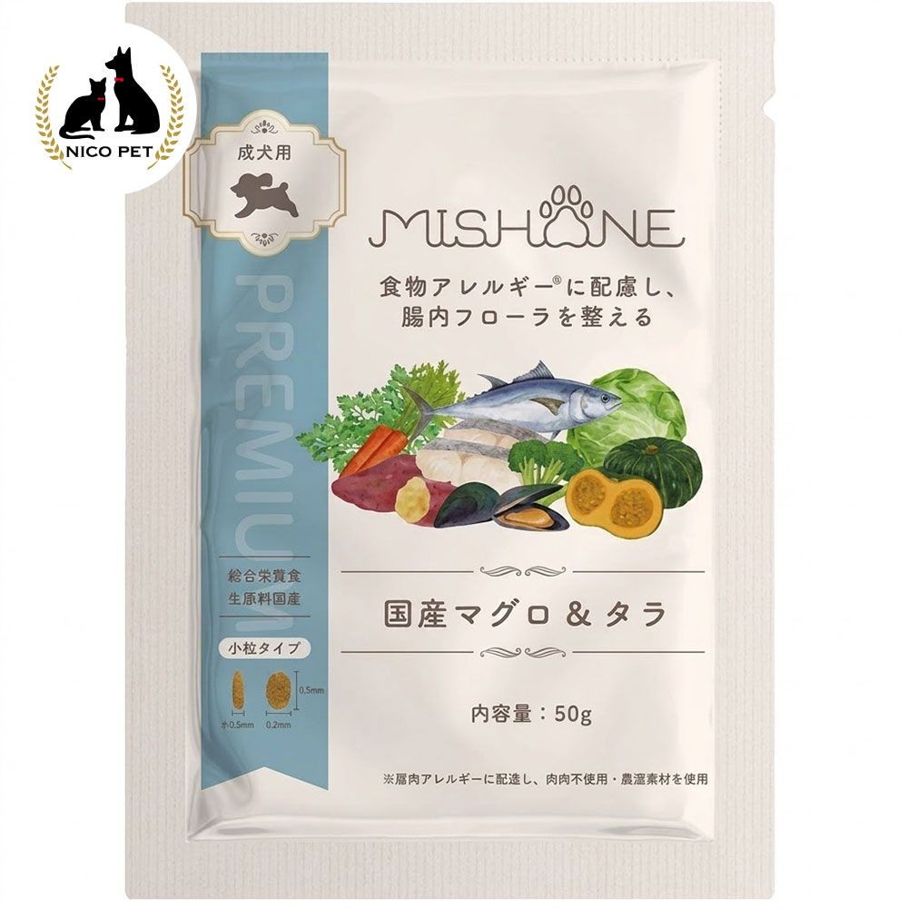 ミシュワン 成犬ドッグフード マグロ＆たら 50g, マグロ＆タラ, 50g