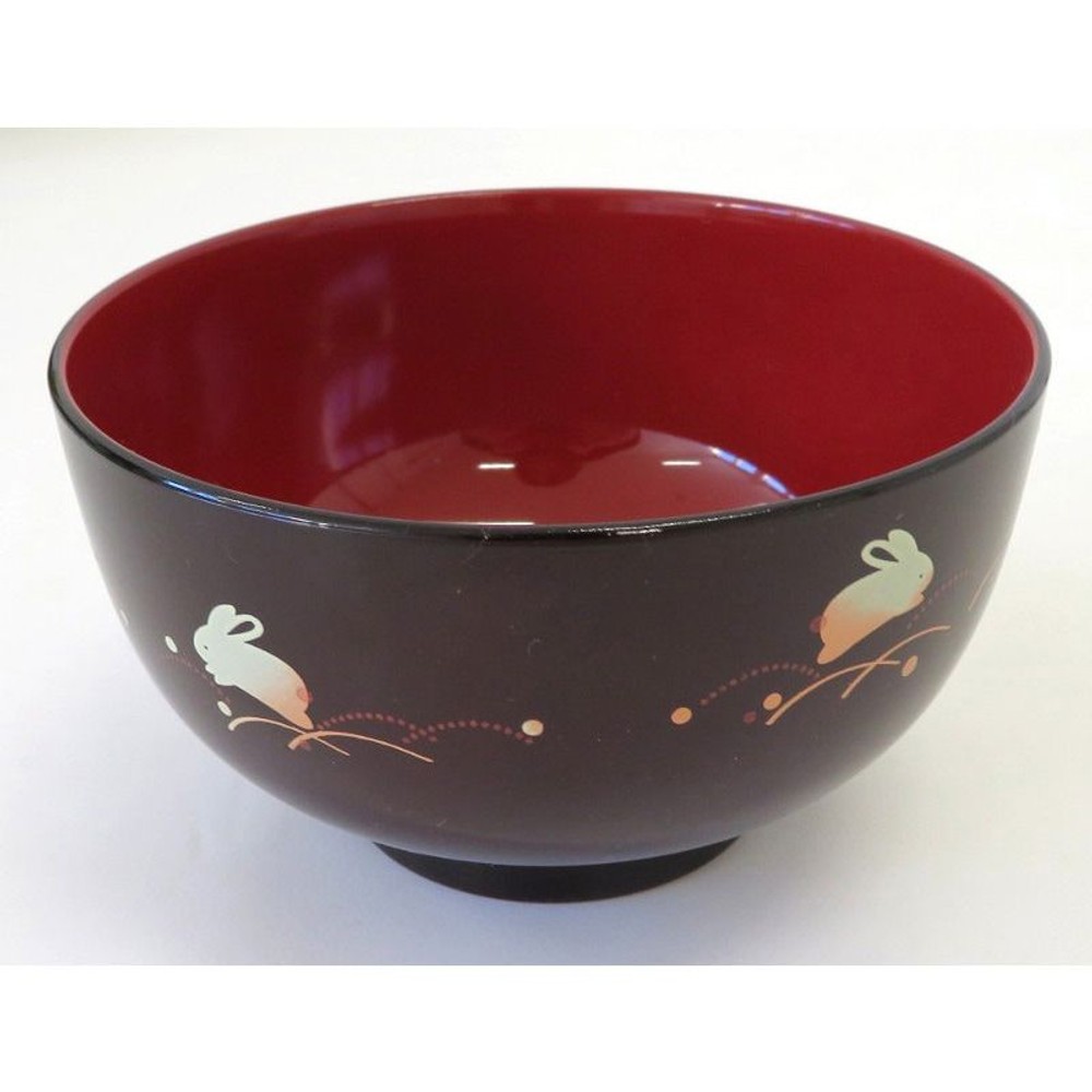 木目汁椀　溜　里うさぎ, その他カラー１, その他サイズ１