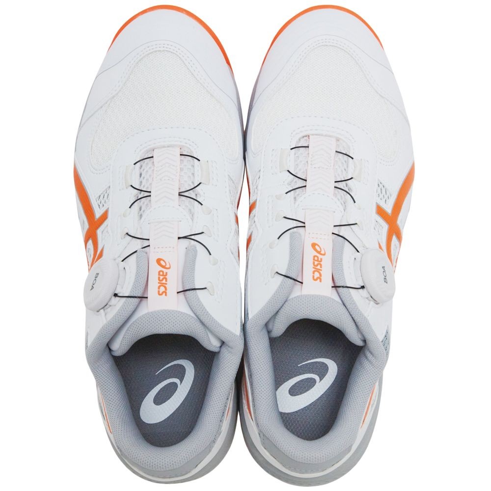 アシックス（ASICS） ウィンジョブCP219 BOA ホワイト&times;ショッキングオレンジ, ホワイト&times;ショッキングオレンジ, 25.5cm
