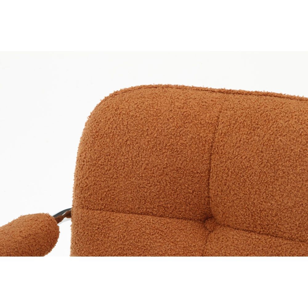 不二貿易 オフィスチェア　ルル　ＯＲ【メーカー直送・代引不可】, オレンジ, 幅550mm&times;奥行670mm&times;高さmm