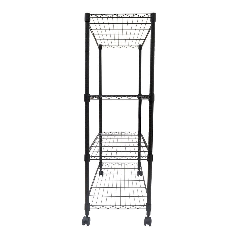 【数量限定】ルミナスノワールフリーラック4段, ブラック60, 60cm幅