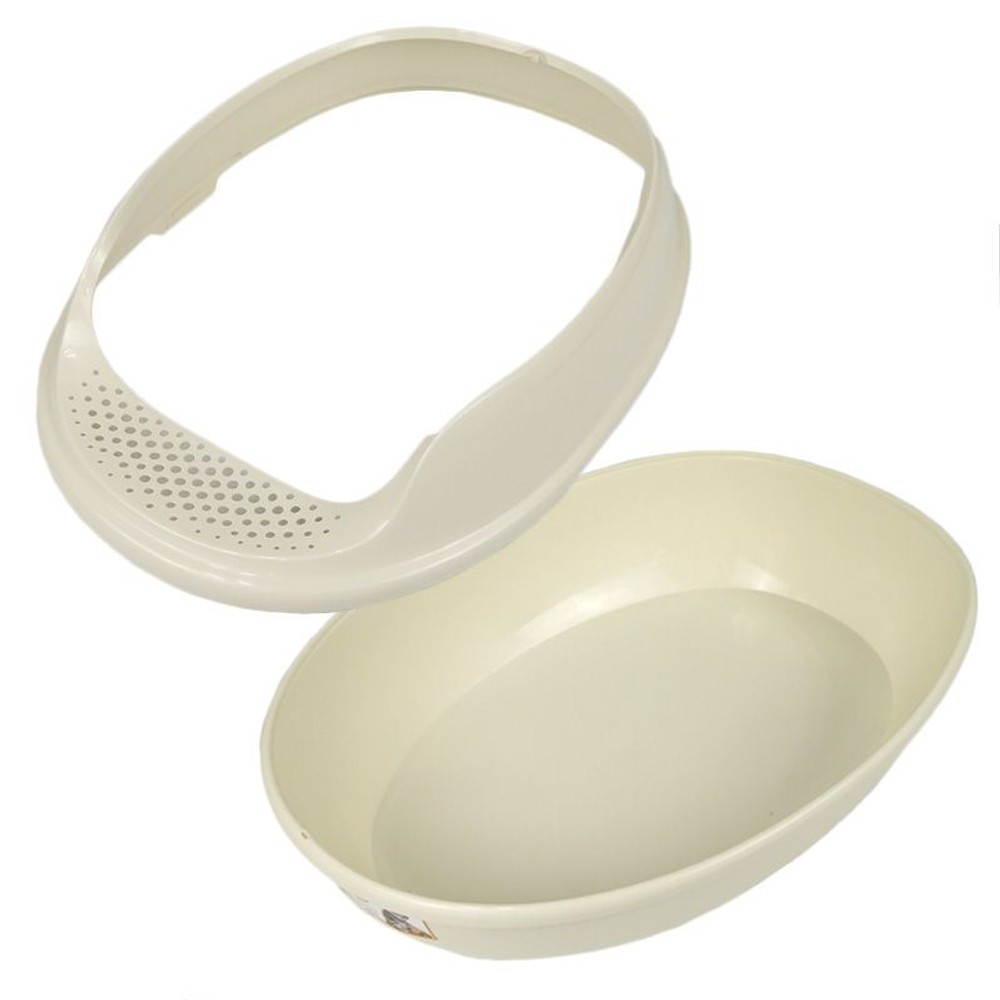 猫用トイレ　　ハーフカバータイプ（アイボリー）, その他カラー１, その他サイズ１