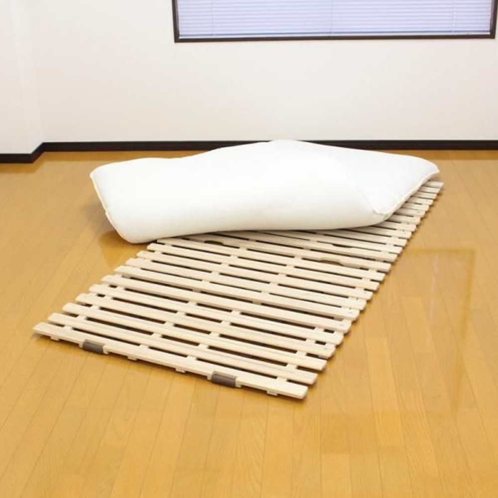 通気性の良い桐すのこベッド　2つ折れ　シングル, 天然木（桐材）, 幅1000&times;奥行2000