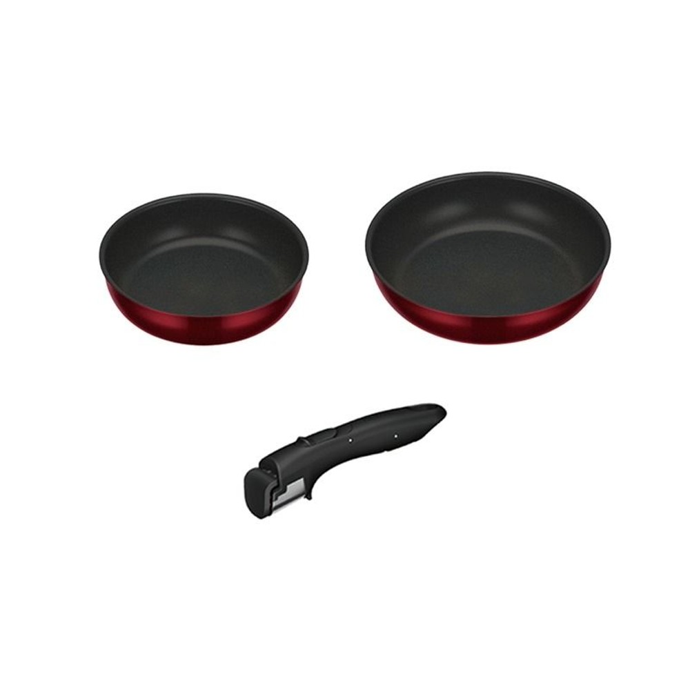サーモス　ＩＨフライパン３点セット ＫＳＤー３Ａ ＤＲ, ディープレッド, 3点セット