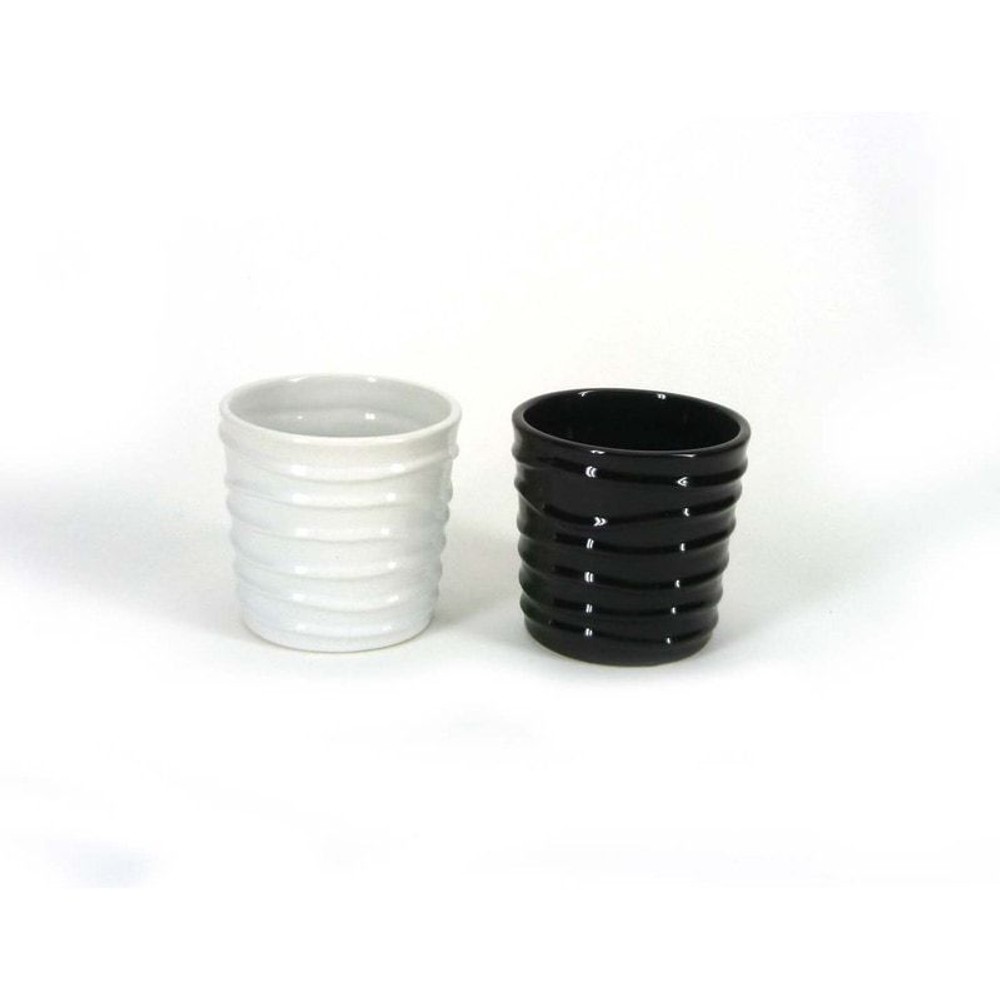 キュートみなもの鉢, 白/黒, -