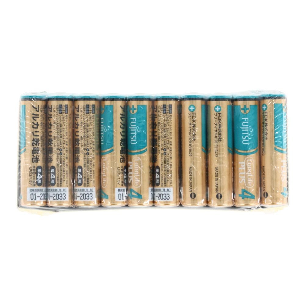 富士通アルカリ乾電池　単4　10個ＬＲ03ＬＰ（10Ｓ）, ゴールド, 10個入り