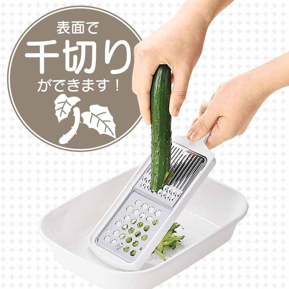 下村工業 フルベジ 千切り おろし FV-656, ホワイト, FV-656