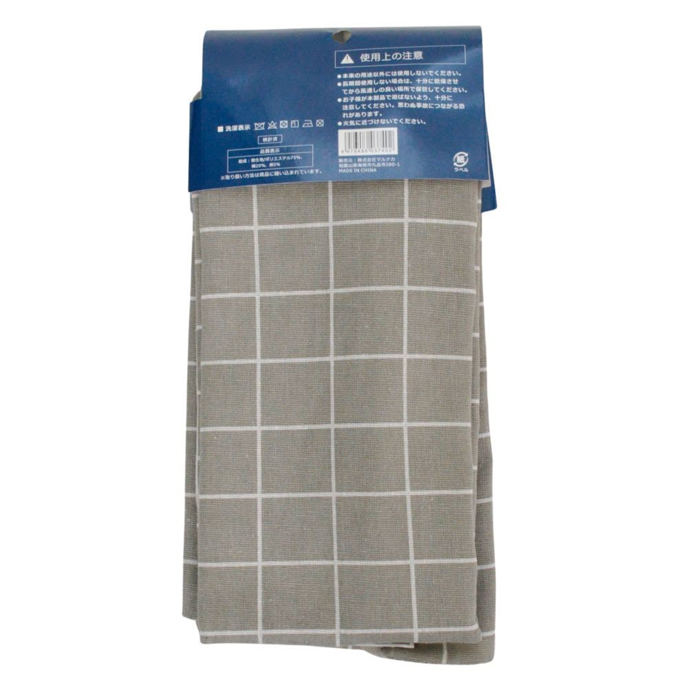 長座布団カバー チェック, グリーン／シラカバ柄, 68cm&times;120cm