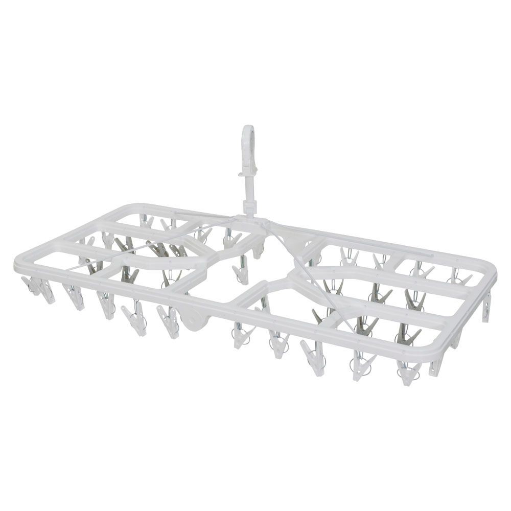 WIZ'A ウィザ 強力フレーム洗濯ハンガー４２ピンチ, ホワイト, 42P