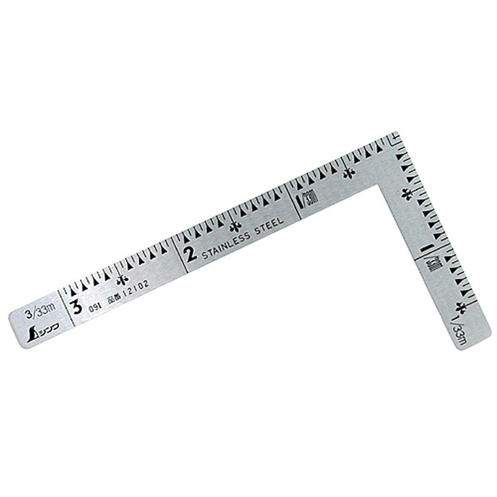 曲尺小型 三寸法師 ステン 3&times;1．5寸 表裏同目, ステン, 3&times;1．5寸