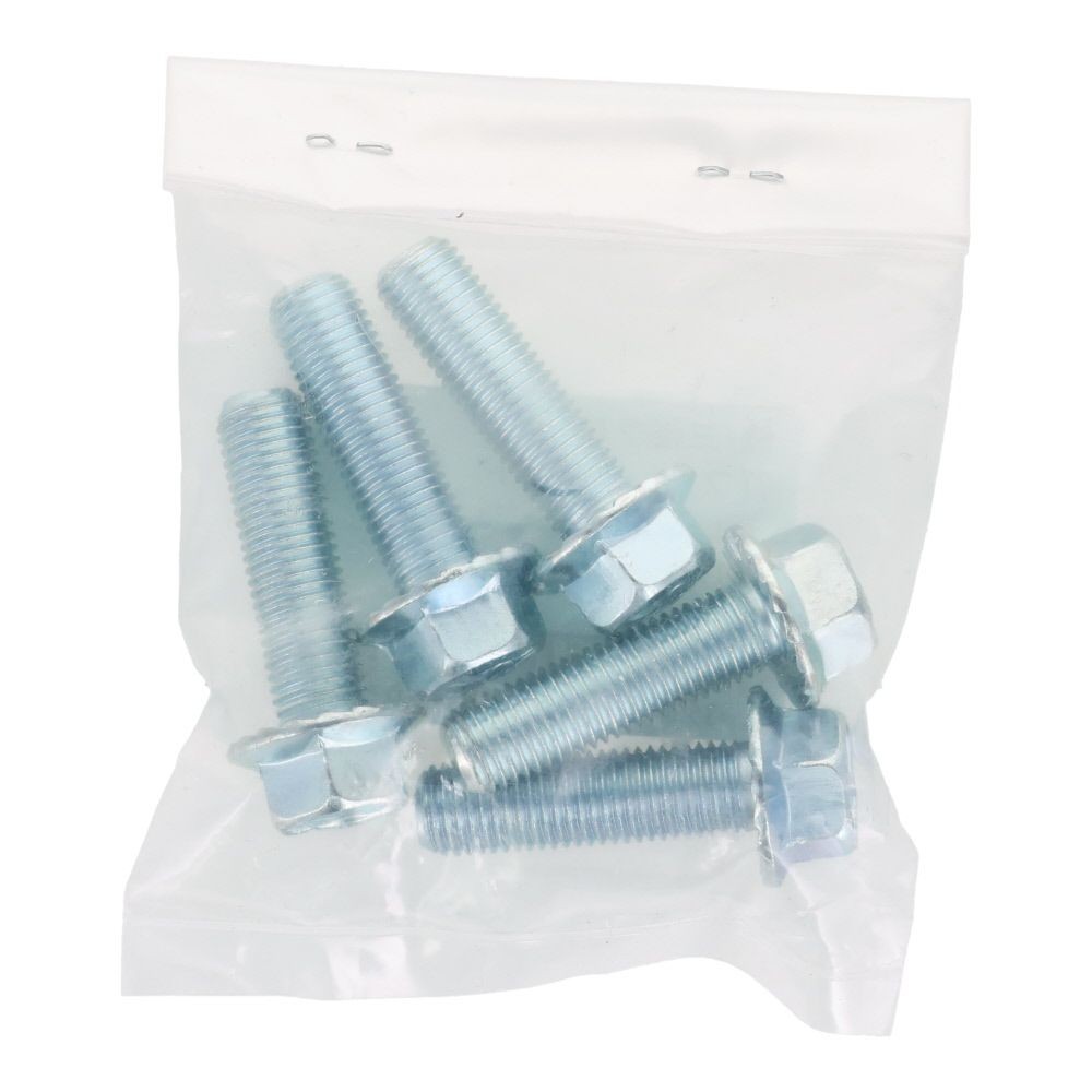 ７Ｔフランジボルト　細目　セレート付き　鉄　三価クロメート　Ｍ１０&times;３５　Ｐ＝１．２５　５本入り, ボルト, M10&times;35