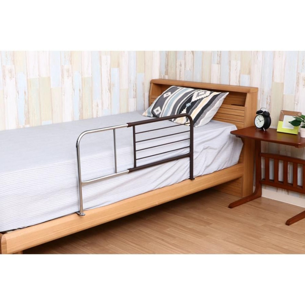 不二貿易  スライドベッドガード（横伸縮）ハイＷＨ 【メーカー直送・代引不可】, ブラウン, 12849