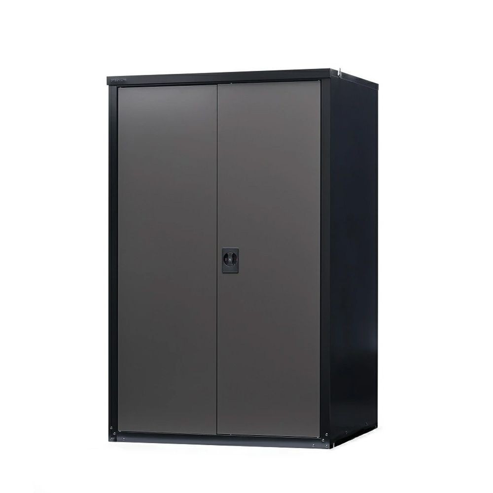 グリーンライフ 両扉式タイヤ収納庫 TBRT-162(BK/AGY) , ブラック, 幅1020mm&times;奥行850mm&times;高さ1620mm